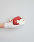 Tory Burch Fish Pouch, £25, Accessories, Red/White, Leather, Back view